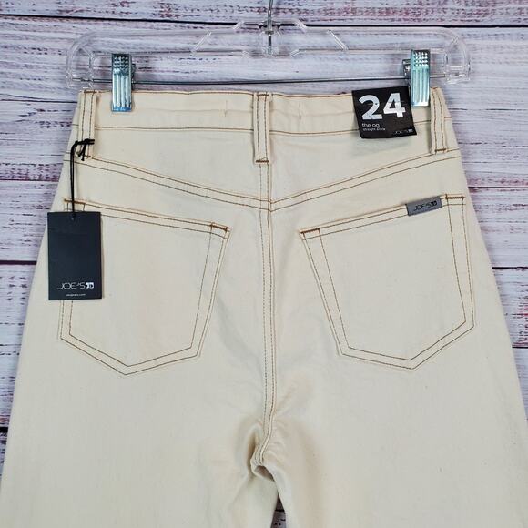 Joe's The Og Straight Ankle Jeans Cream Size 24 Pants Neutral Earthy Minimal NWT - Picture 8 of 16
